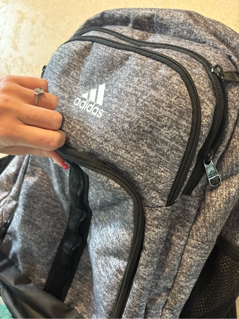 adidas Gray Heather and Black Men's Backpack